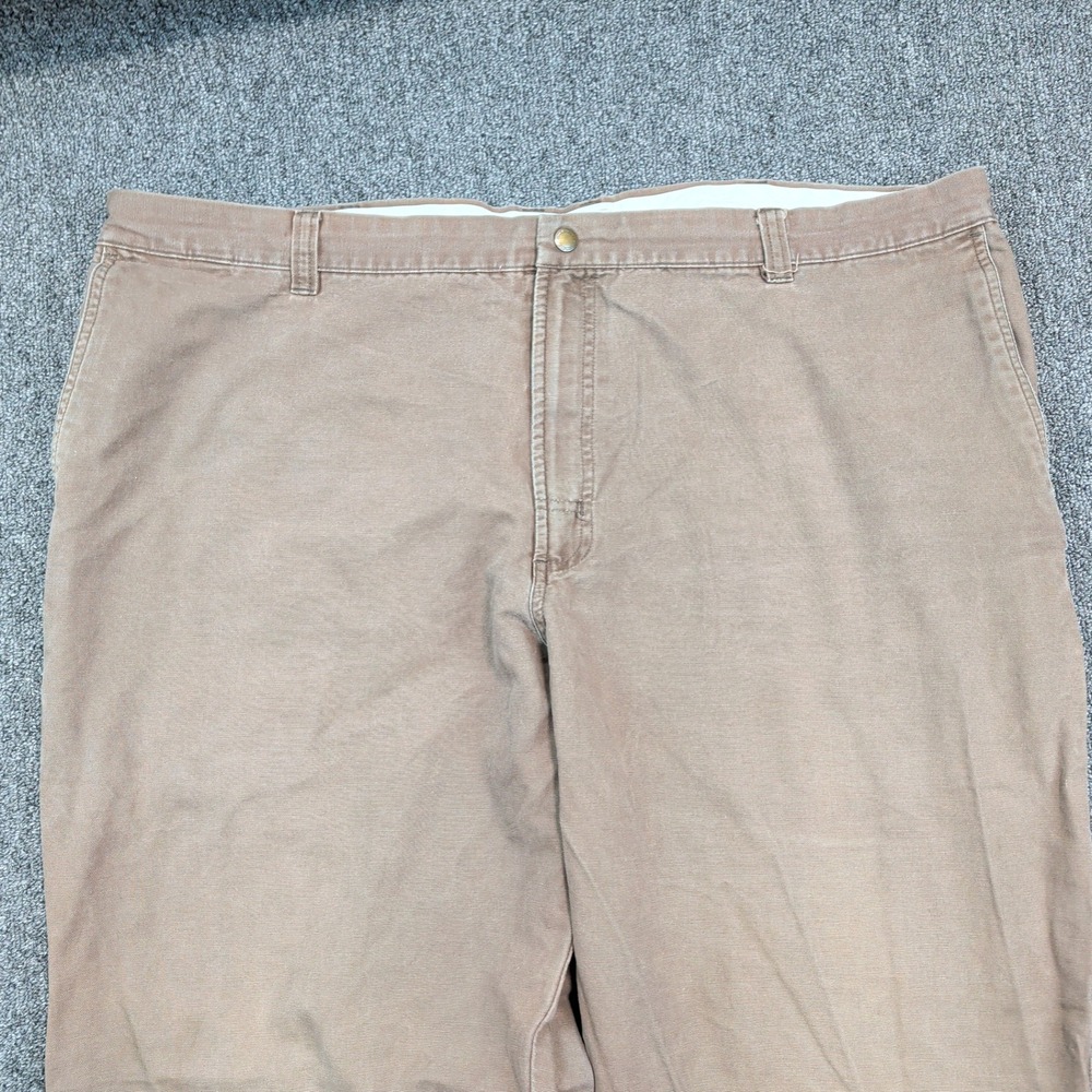 Columbia Gorpcore Utility Canvas Pants 44x32 Brown Rugged Workwear Hiking Cargo - Picture 3 of 13